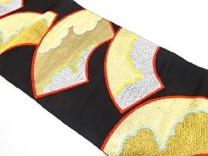 アンティーク　地紙に雲模様織り出し袋帯（着用可）